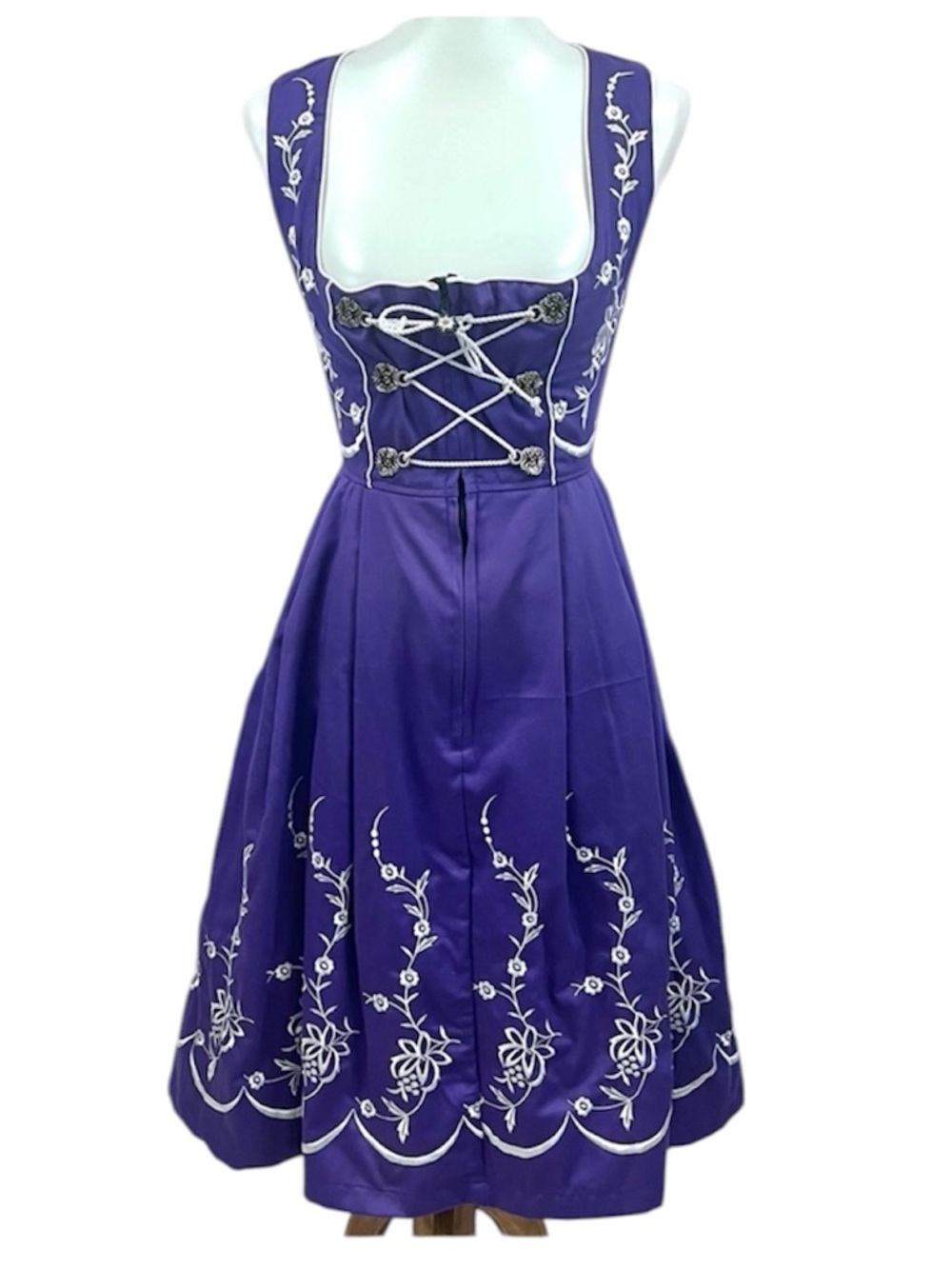 Trachten Haus German Oktoberfest Dirndl Dress Embroidered Floral Bavarian